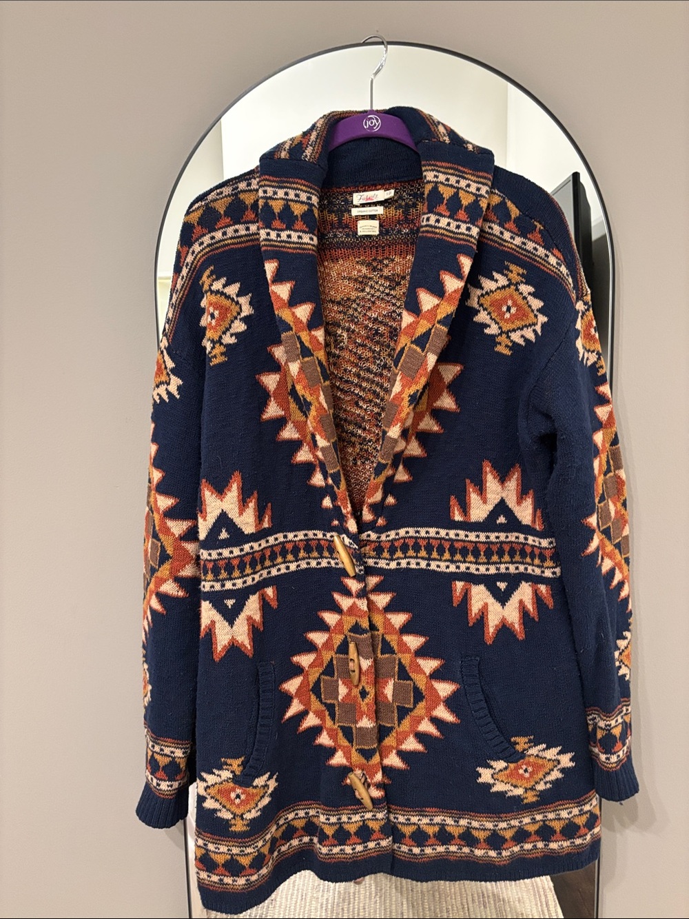 Faherty cowl neck cardigan. Size small